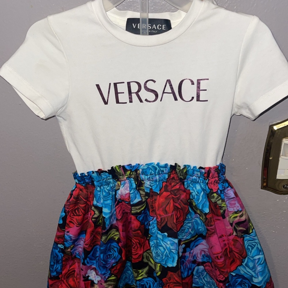 flower versace little girl dress 2T